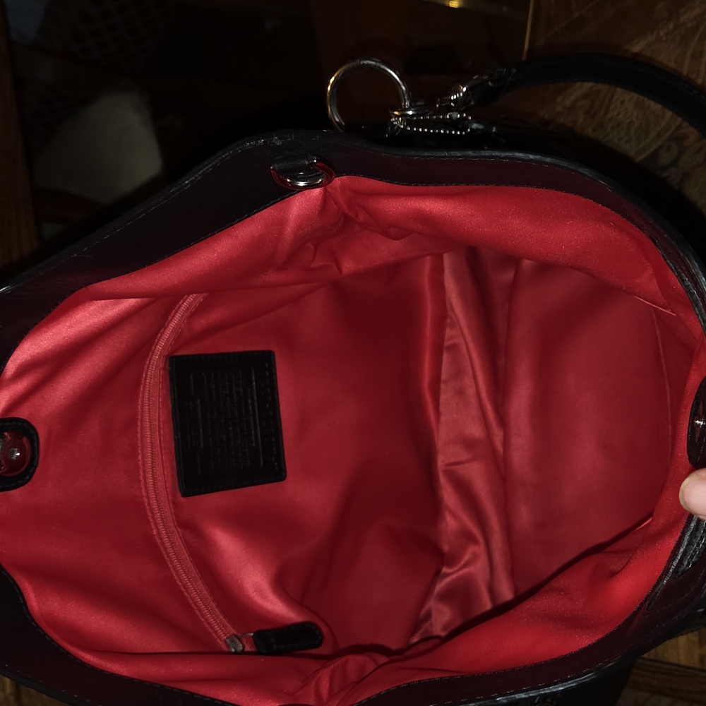 Coach Bonnie Foldover Bag 13380 Black Leather Shoulderbag MSRP $498 2008 EUC - Picture 9 of 16